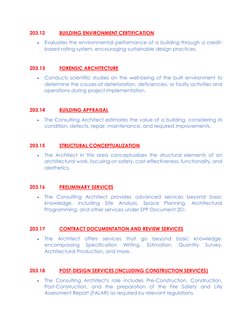 SPP 203: Specialized Architectural Services | PDF | Architect | Building
