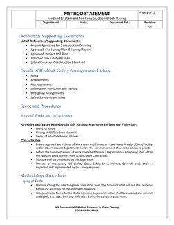 Block Paving Method Statement Guide | PDF | Occupational Safety And ...