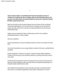 *
Cuatro mejores amigos y excambistas de las fuerzas especiales se ponen en
contacto con la agencia de cita