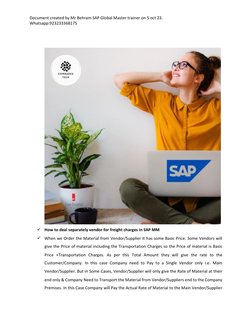 Document created by Mr Behram SAP Global Master trainer on 5 oct 23. 
Whatsapp:923233368175 
 
 
 
 
✓ How to deal separately