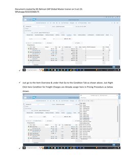 Document created by Mr Behram SAP Global Master trainer on 5 oct 23. 
Whatsapp:923233368175 
 
✓ 
 
 
 
✓ Just go to the Item