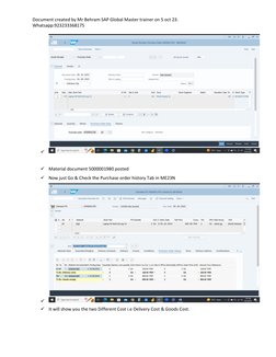 Document created by Mr Behram SAP Global Master trainer on 5 oct 23. 
Whatsapp:923233368175 
 
✓ 
 
 
✓ Material document 500