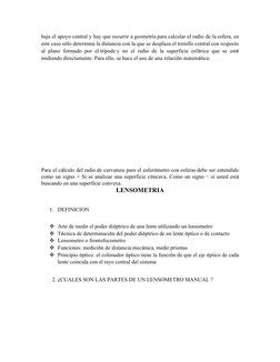 baja el apoyo central y hay que recurrir a geometría para calcular el radio de la esfera, en
este caso sólo determina la dist