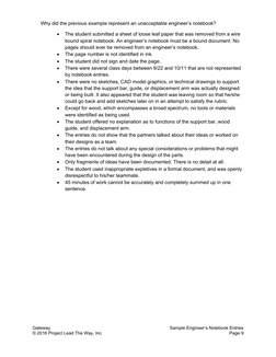 Engineering Notebook Sample Entry Engineering Notebook Best Practices | PDF | Notebook | Thought