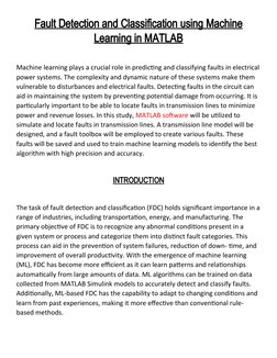 Fault Detection in Power Systems Using MATLAB | PDF | Machine Learning ...