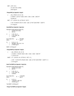 MAP = 6*S*t / (5*L)
= 6*1,407.21*35 / (5*900)
= 65.67 kgf/cm2
Flange MAP per Appendix 1-6(g)(2):
J
= (Mo / (S*B))*(A + B) / (