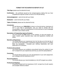 OJT Narrative Report Guidelines | PDF | Cognition