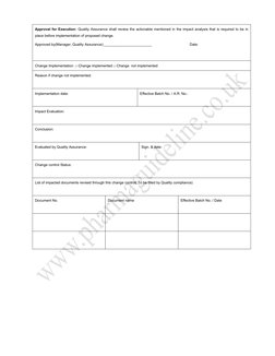 Change Control Form Template for Pharma | PDF | Packaging And Labeling ...