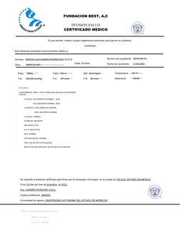 Dra. CARMEN ROSSANO AVILA
Médico cirujano
Ced. Prof, 264942