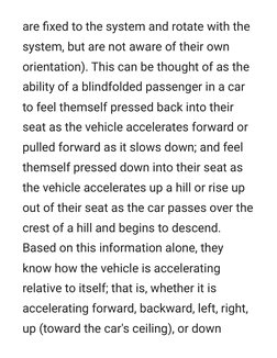 are fixed to the system and rotate with the
system, but are not aware of their own
orientation). This can be thought of as th