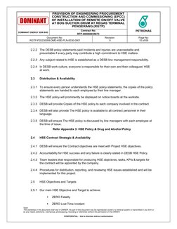PROVISION OF ENGINEERING PROCUREMENT 
CONSTRUCTION AND COMMISSIONING (EPCC) 
OF INSTALLATION OF REMOTE ON/OFF VALVE