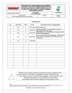 PROVISION OF ENGINEERING PROCUREMENT 
CONSTRUCTION AND COMMISSIONING (EPCC) 
OF INSTALLATION OF REMOTE ON/OFF VALVE