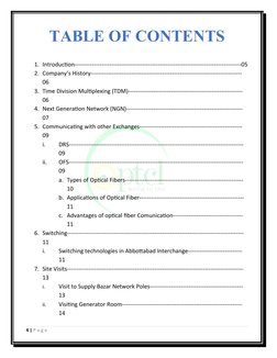 TABLE OF CONTENTS
1. Introduction--------------------------------------------------------------------------------------05
2.