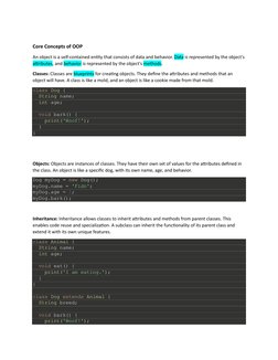OOP & Dart | PDF | Object Oriented Programming | Method (Computer ...