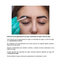 Diferencia entre pigmentación de cejas, sombreado de cejas y tinte de cejas
Temo decirte que la pigmentación de cejas, el som