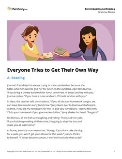 Copyright 2016, Red River Press Inc. For use by members of ESL Library in accordance with membership terms.
1
First Condition