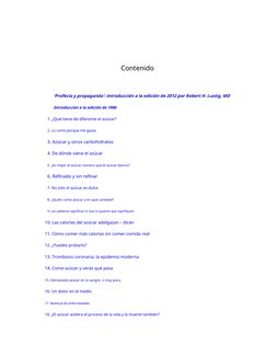 Contenido
'Profecía y propaganda': introducción a la edición de 2012 por Robert H. Lustig, MD
Introducción a la edición de 19