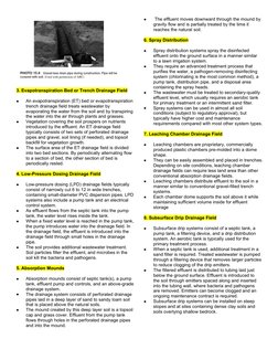 3. Evapotranspiration Bed or Trench Drainage Field

An evapotranspiration (ET) bed or evapotranspiration
trench drainage fie