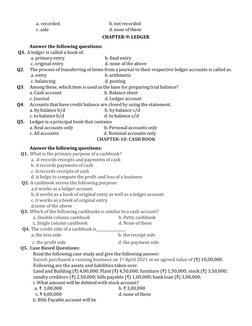 Class 11 Accounting Case Studies | PDF | Debits And Credits | Money