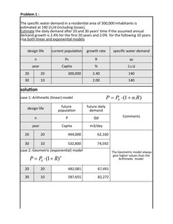 Water Demand Calculation Models | PDF | Exponential Function | Applied ...