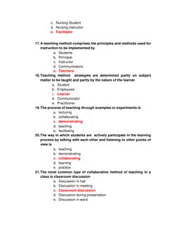 Teaching Methods MCQs and Answers | PDF | Teaching Method | Teachers