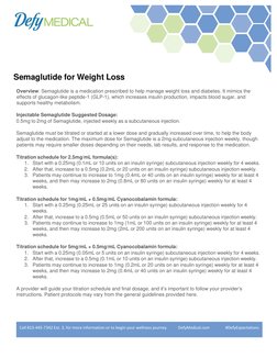 Semaglutide Titration and Dosage Guide | PDF | Dose (Biochemistry)