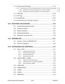 DX Basic Programming Training Manual	
TOC-5					
            © MOTOMAN	.
11.10 Tag de Nível de Posição.......................