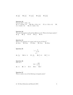 Year 9 Selective Maths Practice Test | PDF | Mathematics