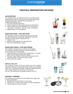 Cocktail Preparation Techniques Explained | PDF | Cocktails | Bartending