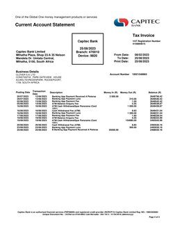One of the Global One money management products or services 
 
Curr