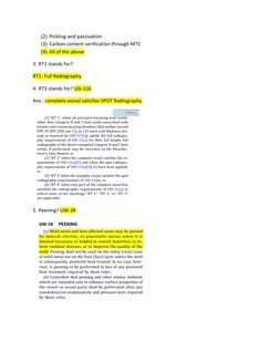 (2) Pickling and passivation 
(3) Carbon content verification through MTC 
(4) All of the above 
3. RT1 stands for? 
RT1- Ful