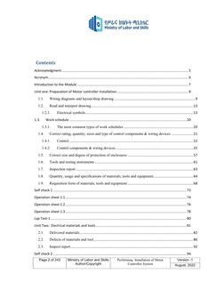 Page 2 of 243 
 
Ministry of Labor and Skills 
Author/Copyright 
Performing  Installation of Motor 
Controller System  
Ver