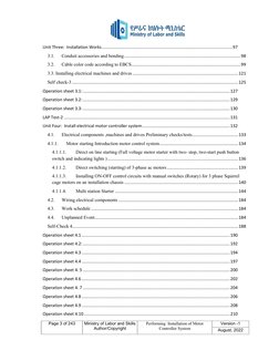 Page 3 of 243 
 
Ministry of Labor and Skills 
Author/Copyright 
Performing  Installation of Motor 
Controller System  
Ver