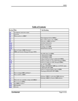 GDG 
Confidential                                                               
Page 2 of 34 
     
 
 
 
 
Table of Content