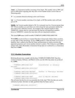 GDG 
Confidential                                                               
Page 6 of 34 
'nnnn' - is a Generation numbe