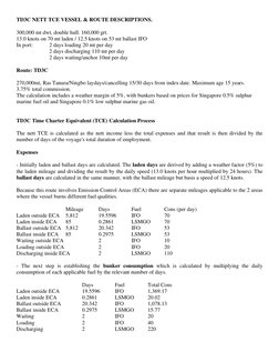 Tcec Size Chart TD3C TCE Calculation Overview | PDF | Net Income | Fuel Oil