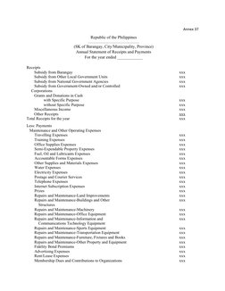 Annual Statement of Receipts and Payments | PDF | Expense | Cash