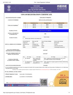 20/11/2023, 14:23
Print : Udyam Registration Certificate
https://udyamregistration.gov.in/Udyam_User/Udyam_PrintApplication.a