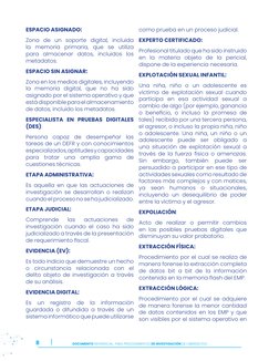 DOCUMENTO REFERENCIAL  PARA PROCEDIMIENTOS DE INVESTIGACIÓN DE CIBERDELITOS
8
ESPACIO ASIGNADO: 
Zona de un soporte digital,