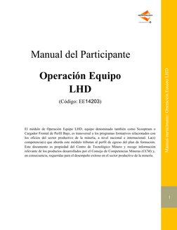 1
Manual participante: Operación Equipo LHD