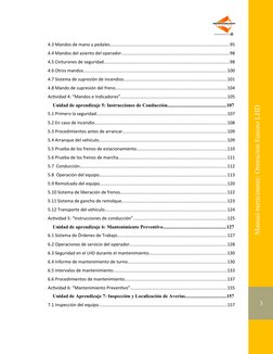 3
Manual participante: Operación Equipo LHD
4.3 Mandos de mano y pedales.....................................................