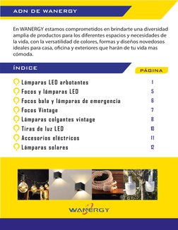 ADN DE WANERGY
1
En WANERGY estamos comprometidos en brindarte una diversidad 
amplia de productos para los diferentes espaci