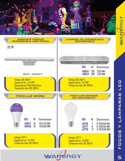 FOCO LED SENSOR 
DE MOVIMIENTO
LÁMPARA DE EMERGENCIA 
RECARGABLE
GABINETE ESPEJO 
RECARGABLE USB TOUCH
REF: 40857
30 W
FOCO L