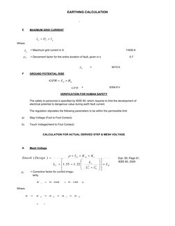 IEEE 80 Earthing Calculation Guide | PDF | Electricity | Electrical ...
