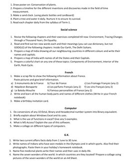 Class 7 Summer Holiday Homework Guide | PDF | Mathematics | Arithmetic