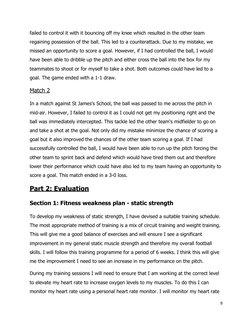 Gcse Football Coursework Example GCSE PE Coursework: Football Analysis | PDF | Weight Training | Heart Rate