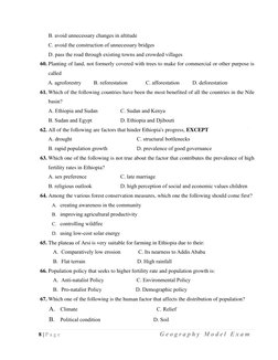 Geography Module Remedial Program Examples Remedial Geography Model Exam 2015 | PDF | Geography | Nature