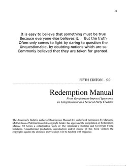Redemption Manual 5th Series 1 (001-030) | PDF