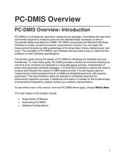 PC-DMIS Overview and Features Guide | PDF | Computers