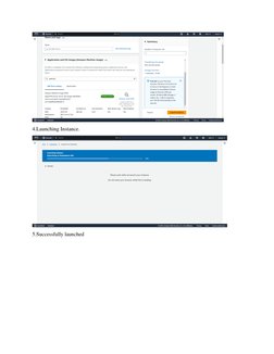  
4.Launching Instance. 
 
5.Successfully launched 
